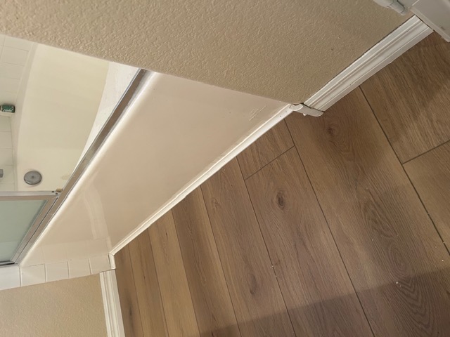Warm natural oak hardwood flooring installed in a Las Vegas home