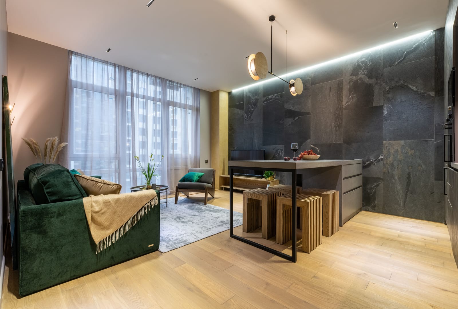 Wood flooring installation project in a Las Vegas home